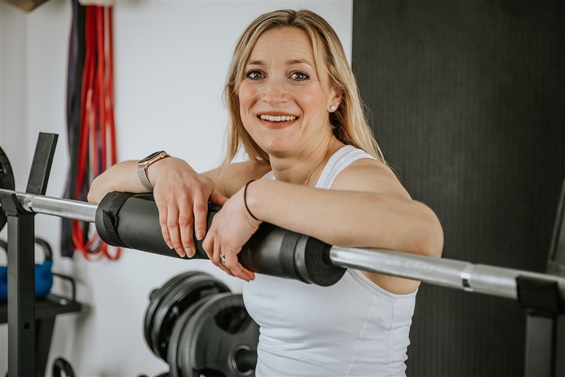 Ginette Brandon-Smith doing fitness training in Christchurch Dorset